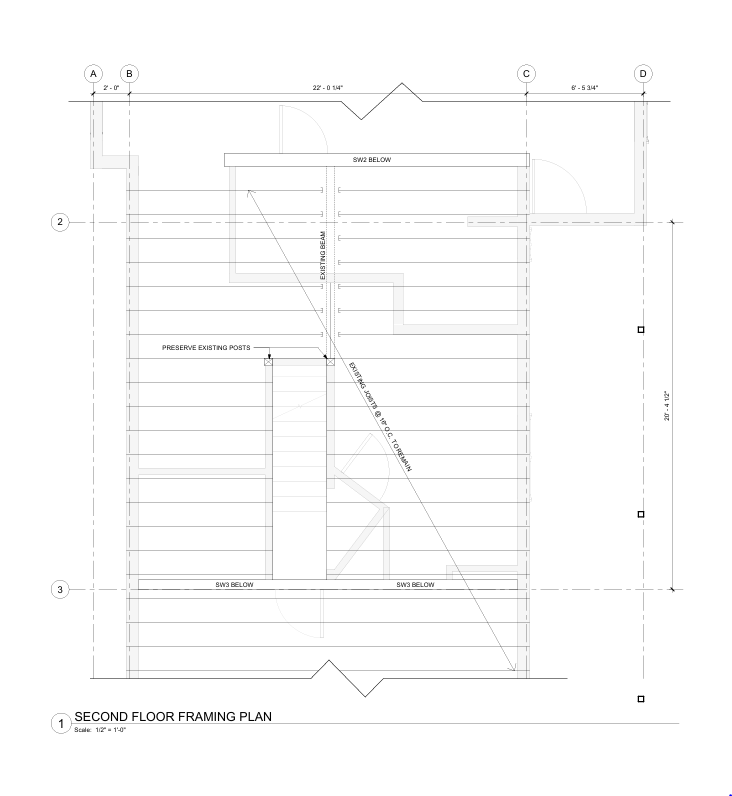 Second Floor Framing Plan